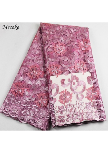 Fildişi Tarzı 2,5 Yarda Mecoke Afrika Fransız Dantel Kumaş Yüksek Li Nijerya Fransız Net Afrika Dantel Fabr Yeşil Gipür Dantel Kumaş Kadınlar Için (Yurt Dışından)