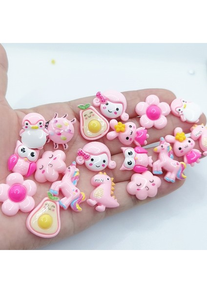 No.10 Tarzı 20 Adet U Seçim Pcslot Pembe Mix Kawaii Çiçek Reçine Düz Geri Diy Saç Klip Takı Yapımı Aksesuarları Dekorasyon (Yurt Dışından) fırsatları