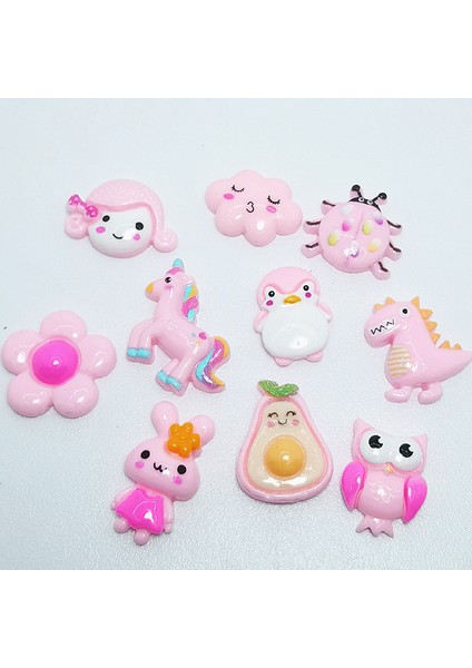 No.10 Tarzı 20 Adet U Seçim Pcslot Pembe Mix Kawaii Çiçek Reçine Düz Geri Diy Saç Klip Takı Yapımı Aksesuarları Dekorasyon (Yurt Dışından) indirimleri