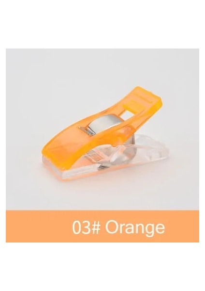 03 Turuncu Stil Renkli Patchwork Dikiş Hemming Aracı Aksesuar Kapitone Klipler Plastik Klip Dıy El Sanatları Aksesuarla Coutur (Yurt Dışından)