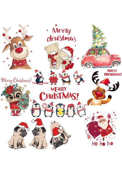 A80-13 Tarzı A-Level Noel Geyiği Noel Baba Termo Çıkartmaları Giysiler Üzerinde Isı Transferi Yamaları Uygulaması Giyim Için Demir On Patch (Yurt Dışından) fiyatları