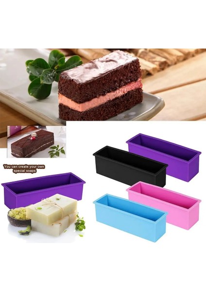 B Tarzı Esnek Dikdörtgen Sabun Silikon Kalıp El Yapımı Sabun Mum Çikolatalı Kek Nuga El Sanatları Dıy Silikon Tost Somun Sabun Kalıp (Yurt Dışından) fiyatları