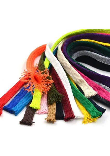 10 Mmbej 10 Metre Tarzı 10MM Pamuk Düz Halat Kordon Hollow Bükülmüş Dokuma Dize Örgülü Tel Halat Dıy El Yapımı Ev El Sanatları Pantolon Ayakkabı Çanta Aksesuarları (Yurt Dışından) fırsatları