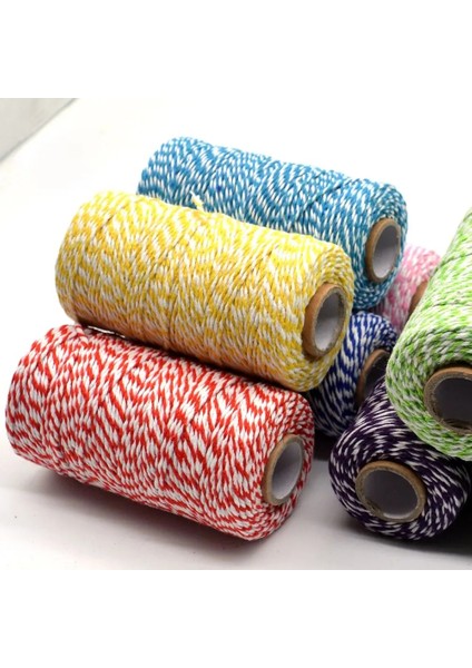 No.27 Tarzı 100METERSROLL 2ply Fırıncılar Sicim Dize Pamuk Kordonlar Halat Ev Dekorasyonu Için El Yapımı Noel Hediyesi Ambalaj Zanaat Projeleri Dıy Kordon (Yurt Dışından)