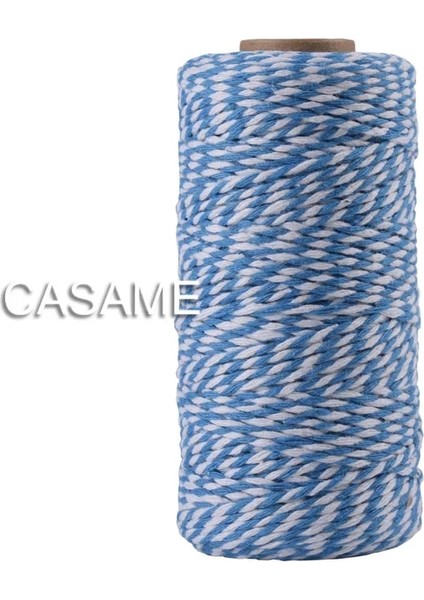 Mavi Beyaz Stil Metally Altın Altın Gümüş Sicim Halat Fırıncı Sicimleri Craft Hediye Için Paketleme Makaraları Fırıncı Sicim Çizgili Düğün Dekorasyon (Yurt Dışından)
