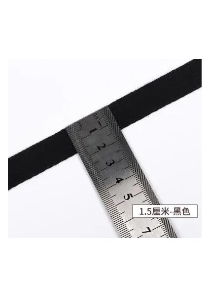 1.5cm Genişliğinde Siyah Stil 50 Metre Uzunluğunda 1.2 Ila 5 cm Genişliğinde Çok Renkli Düz Pamuk Kordon Dize Kayış Halat Iplik (Yurt Dışından)