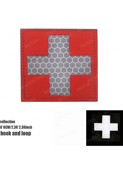 33 Yansıtıcı 6X6CM Stili Tıbbi Yansıtıcı Yamalar Medic Kauçuk 3D Pvc Paramedik Taktik Rozeti Doktor Çapraz Acil Kurtarma Işlemeli Yamalar (Yurt Dışından)