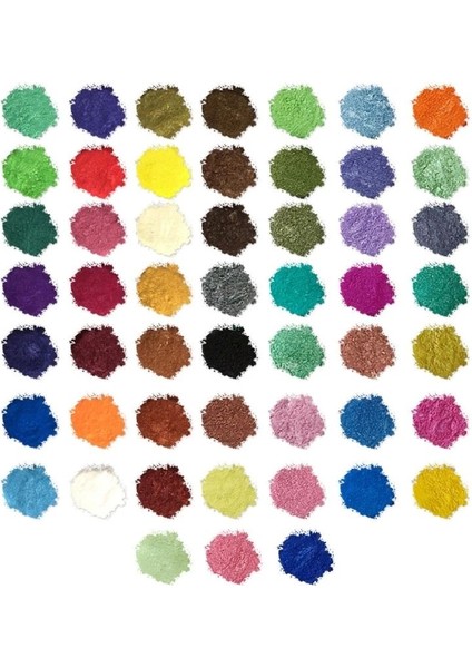 52 Renk Stili 52 Renk Mika Tozu Sedefli Pigment Reçine Renklendirici Paketi Cilt Için Güvenli Dıy Sabun Epoksi Reçine Mum Tırnak Makyaj El Sanatları (Yurt Dışından)
