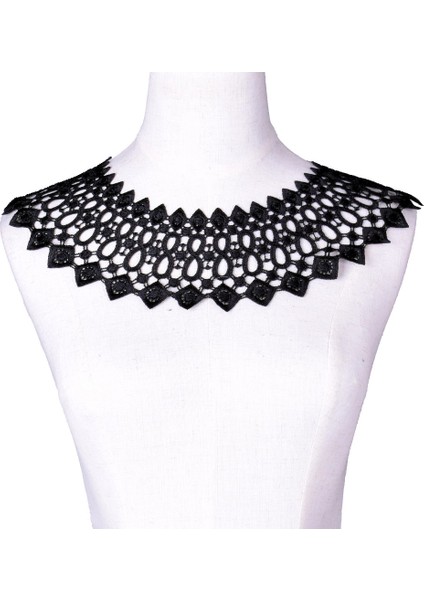 No.28 Stili Siyah Nakış Venise Dantel Yaka Yaka Süsleme Dikiş Aplike Trimler Dantel Kumaş Elbise Malzemeleri Scrapbooking (Yurt Dışından) indirimleri