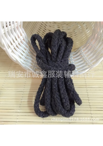 Koyu Gri Tarzı 10 Yards 5mm Pamuk Halat Zanaat Dekoratif Bükülmüş Kordon Halat El Yapımı Dekorasyon Için Dıy Kordon Ficelles Couleurs Iplik Kordon (Yurt Dışından)