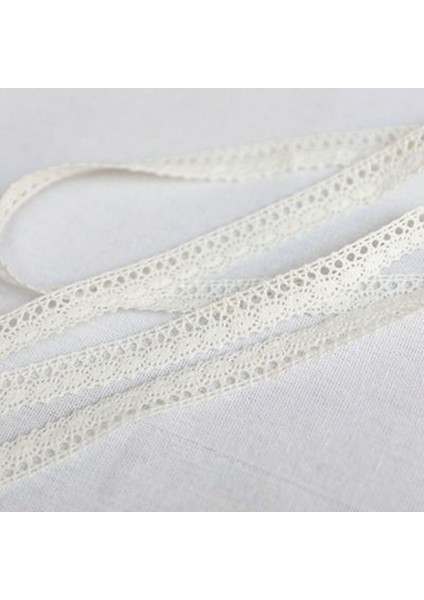 2.3cm 5 Yards Tarzı 5 Yardlot Beyaz Bej Pamuk Dantel Tığ Işi Dantel Şerit Düğün Parti Craft Giyim Dikiş Kumaş Dıy El Yapımı Aksesuar (Yurt Dışından)