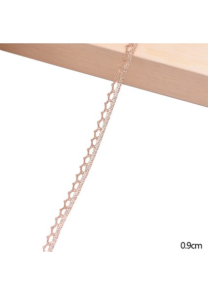 23-Genişlik 0,9 cm Stili 10 Yard Metre Beyaz Pamuk Işlemeli Dantel Trim Şeritler Kumaş Dıy El Yapımı Zanaat Elbise Dikiş Aksesuarları Malzemeleri (Yurt Dışından)