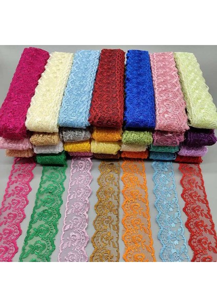 A22 Stili 10 Yard 4cm Geniş Dantel Trim Diy Giysi Kumaş Dantel Şerit Yatak Için Kullanılan Kumaş Perde Kanepe Minder Örtüsü Malzemesi (Yurt Dışından) fiyatları