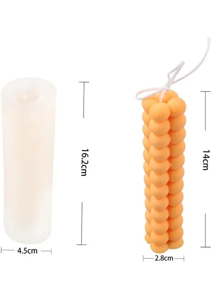 Uzun Balon Top Stili Aşk Kalp Şekli Mum Kalıbı Soya Balmumu Silikon Mum Kalıbı Küp Aromaterapi Kalıpları Alçı El Yapımı Soya Aroması Balmumu Sabun Kalıbı (Yurt Dışından)