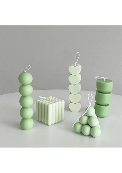 Uzun Balon Top Stili Aşk Kalp Şekli Mum Kalıbı Soya Balmumu Silikon Mum Kalıbı Küp Aromaterapi Kalıpları Alçı El Yapımı Soya Aroması Balmumu Sabun Kalıbı (Yurt Dışından)