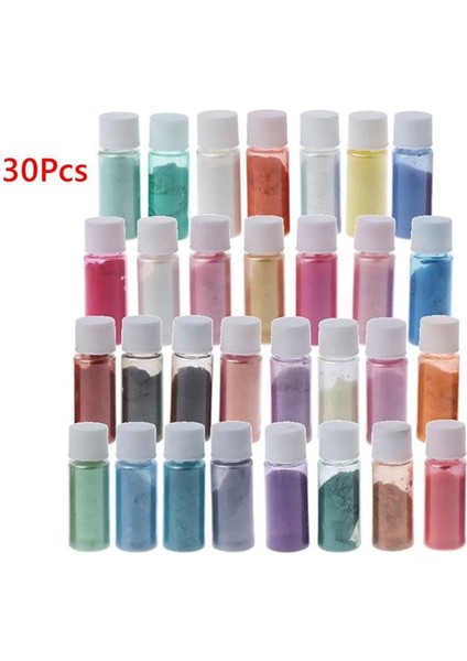 24 Adet Tarzı 30 Renk Mika Tozu Epoksi Reçine Boya Inci Pigment Doğal Mika Mineral Tozu Dıy Glitter Epoksi Kalıp Takı Yapımı Malzemesi (Yurt Dışından)