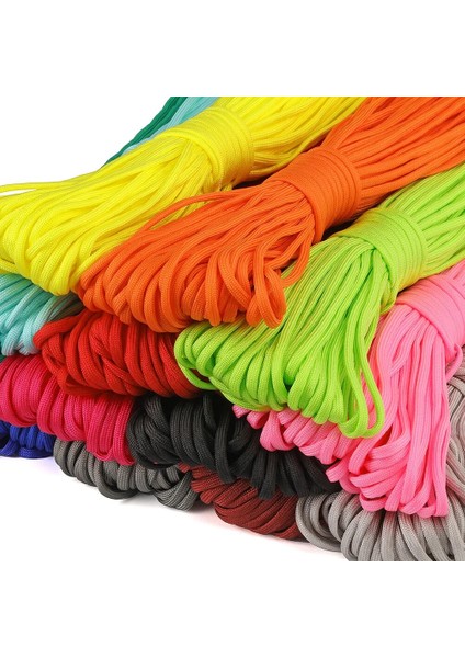 No.14 Tarzı 100FT Colorfull Aracord 5mm Paraşüt Kordonları Ipi Çadır Halat 7 Telleri 31 Metre Yards Yürüyüş Kamp Halatları Için Paracord (Yurt Dışından)