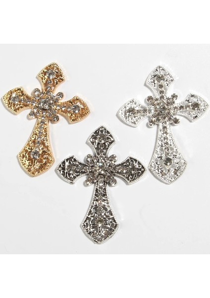 A37 Stili 10 Adet 5.5*7.1 cm Büyük Metal Alaşım Kristal Haçlar Süsleme Mükemmel Muhteşem Çapraz Taklidi Ayakkabı Takı (Yurt Dışından) fiyatları