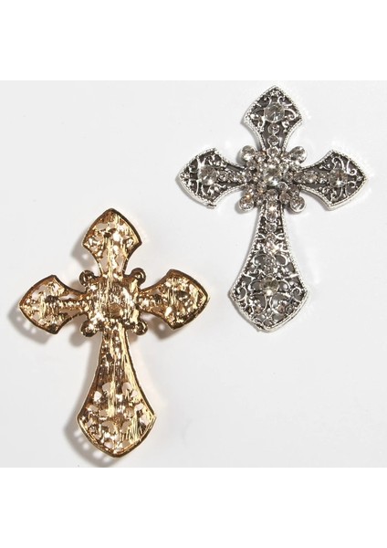 A37 Stili 10 Adet 5.5*7.1 cm Büyük Metal Alaşım Kristal Haçlar Süsleme Mükemmel Muhteşem Çapraz Taklidi Ayakkabı Takı (Yurt Dışından) fırsatları