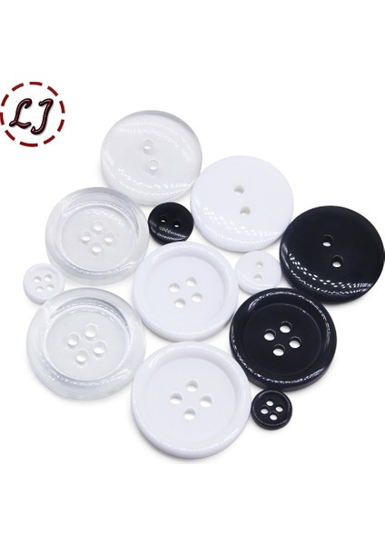 2 Delik CLEAR022 Stili 22 mm Ewing Düğmeler Beyaz Siyah Şeffaf Gömlek Dekoratif Düğme El Sanatları Çocuk Bezi Aksesuar Için Küçük Büyük Şeffaf Düğme (Yurt Dışından) fırsatları