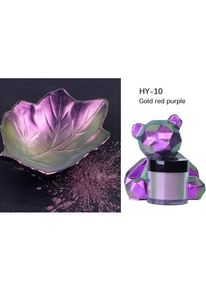 No.10 Tarzı Yeni Renk Değişen Hafif Toz Dıy Epoksi Manikür Pigment Makyaj Göz Farı Renk Değiştiren Pigment Dolgu Takı Yapımı Aracı (Yurt Dışından)