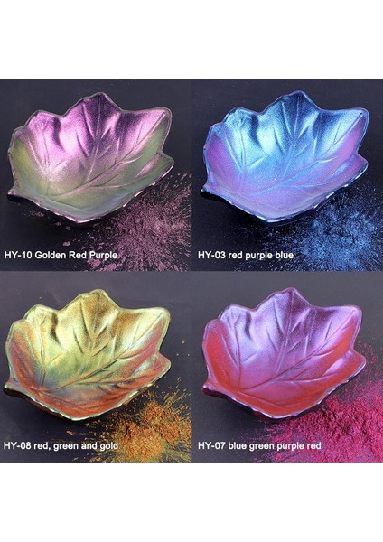 No.10 Tarzı Yeni Renk Değişen Hafif Toz Dıy Epoksi Manikür Pigment Makyaj Göz Farı Renk Değiştiren Pigment Dolgu Takı Yapımı Aracı (Yurt Dışından)