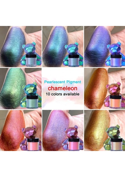 No.10 Tarzı Yeni Renk Değişen Hafif Toz Dıy Epoksi Manikür Pigment Makyaj Göz Farı Renk Değiştiren Pigment Dolgu Takı Yapımı Aracı (Yurt Dışından)