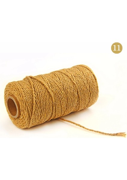 11 Kahverengi Stil Acrame Kordon Halat Iplik Sicim Dikiş Dıy Pamuk Halat Dize Şerit El Sanatları Düğün Noel Ev Tekstili Dekor (Yurt Dışından)