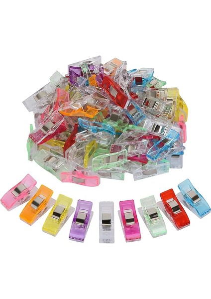 50 Adet Mor Tarzı Adet Dikiş Klipsleri Çok Amaçlı Kapitone Klipsleri Giydirin Dikiş Malzemeleri Için Plastik Kelepçeler Dıy El Sanatları Bağlama Klipleri Kağıt (Yurt Dışından)