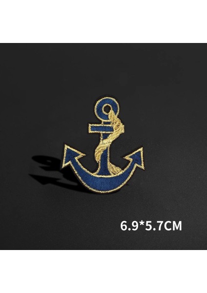 N5-BT0243 Stili 2021 Yeni Altın Işlemeli Çapa Askeri Yamalar Giysi Üzerinde Demir Sırt Çantası Kot Çıkartmalar Diy Ütü Aplikler (Yurt Dışından)