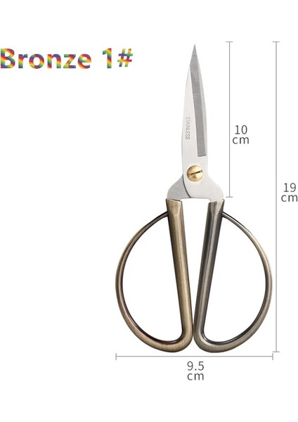 No.1 Bronz 19CM Stili Paslanmaz Çelik Altın Gümüş Dikiş Ors Kısa Kesici Dayanıklı Vintage Ev Iğne Nakış Terzi Ors Kumaş (Yurt Dışından)