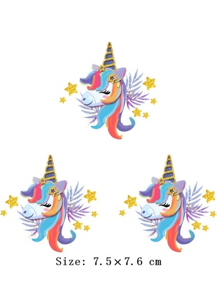 CZ-073-13 Stili Gökkuşağı Bulut Unicorn Giltter Yamalar Demir On Çocuk Giysileri Termo Etiketler Yama Aplike Giyim Için Diy Isı Transferi Parches (Yurt Dışından)