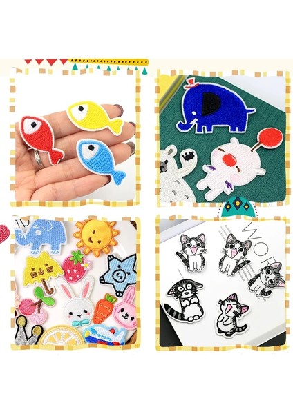 BT30 Set Stili Sevimli Anime Karikatür Çocuk Giyim Için Yamalar Üzerinde Ütü Etiket Nakış Yama Üzerinde Dikmek Giysi Aplike Çizgili Mix Lot (Yurt Dışından) indirimleri