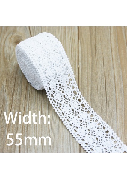 No.14 Tarzı (5 Metreroll) Beyaz Pamuk Işlemeli Dantel Net Kurdela Kumaş Trim Dıy Süslemeleri Dikiş El Yapımı Zanaat Malzemeleri (Yurt Dışından)
