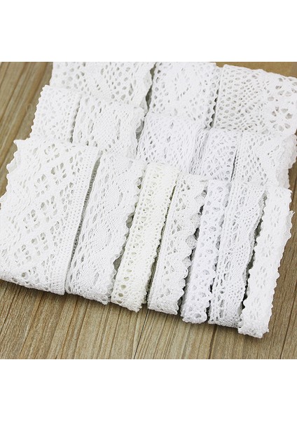 No.14 Tarzı (5 Metreroll) Beyaz Pamuk Işlemeli Dantel Net Kurdela Kumaş Trim Dıy Süslemeleri Dikiş El Yapımı Zanaat Malzemeleri (Yurt Dışından) modelleri