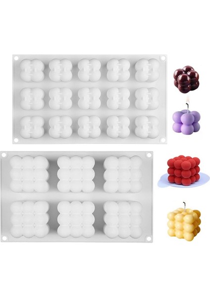 100 Adet 10CM Tarzı Mini 3D Küp Pişirme Mus Kek Kalıbı Silikon Kare Kabarcık Tatlı Kalıpları Kek Tepsisi Bakeware Mum Alçı Kalıp (Yurt Dışından) modelleri