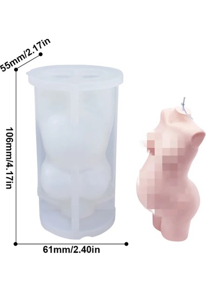 No.4 Tarzı 3D Vücut Mum Kalıp Silikon Kalıp Erkek Kadın Kadın Tasarım Reçine Kalıp Aromaterapi Alçı Kalıpları Sabun Kalıbı Mum Yapımı (Yurt Dışından)
