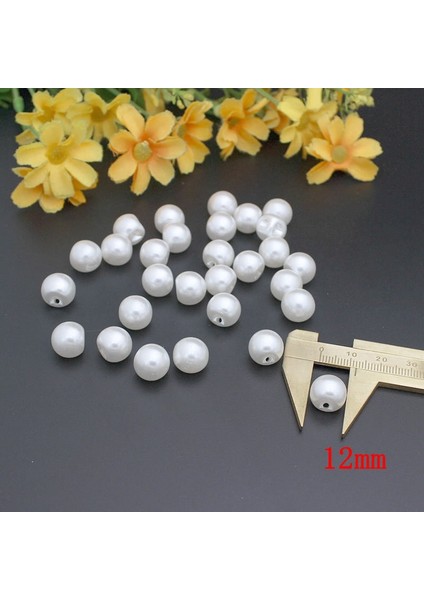 12 mm Tarzı Lot Karışımı Boyut 4 Yan Delik Beyaz Renk Inci Düğmeler Giysi Dikiş Aksesuarı El Sanatları Dekoratif Tokalı Düğmeler Dikiş Düğmesi (Yurt Dışından)