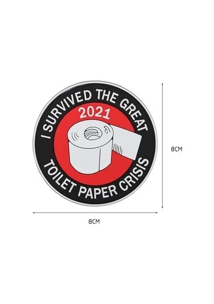 No.9 Tarzı Büyük Tuvalet Kağıdı Tp Crısı Işlemeli Velcros Yamalar Ordu Askeri Çıkartmalar Giysi Yama Rozeti (Yurt Dışından)