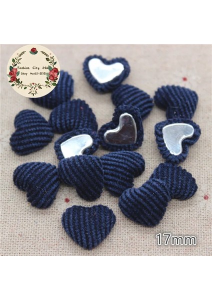 Zeytin Yeşili 50 Adet Tarzı x Renkler Kadife Kadife Kumaş Kaplı Kalp Düğmesi Flatback Dıy El Yapımı Düğmeler Scrapbooking (Yurt Dışından)