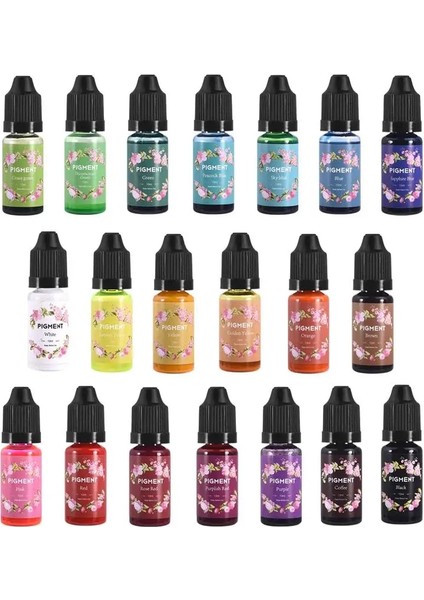 No.20 Tarzı Dıy El Sanatları Için 10ML Epoksi Reçine Difüzyon Pigment Epoksi Alay Sıvı Renklendirici Boya Mürekkep Difüzyon Reçine Takı Yapımı (Yurt Dışından)
