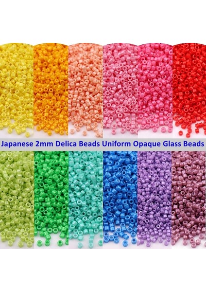 Beyaz Altın Stilini Karıştırın 2mm 720 Adet 2mm Delica Boncuk Japon 39 Opak Renkler Üniforma Cam Spacer Boncuk Giysiler Için Dikiş El Sanatları Dıy Takı Yapımı (Yurt Dışından)