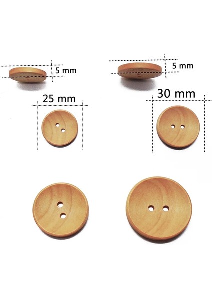 MT303-30MM Stili Yuvarlak Ahşap Tahıl Büyük Ahşap Düğmeler Doğal Renk Dikiş Scrapbooking Palto Palto Lazer El Yapımı 2 Delik (Yurt Dışından) modelleri