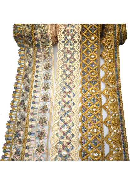 No.13 Tarzı 1 Yards Dantel Şerit Düzeltir Kostüm Süslemeleri Elbise Aplike Polyester Dıy El Sanatları Dikiş Kumaş (Yurt Dışından) fiyatları