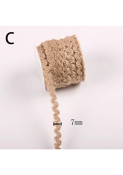 C Stili 5 M Doğal Çuval Bezi Hessen Jüt Sicim Kordon Keten Halat Dize Hediye Paketleme Dizeleri Düğün Parti Dıy Dekoratif Makrome Keten Halat (Yurt Dışından)