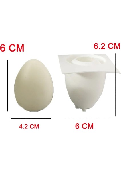 Yumurta Stili 3D Simülasyon Yumurta Mum Kalıbı Dıy Ördek Yumurta Kaz Yumurta Şekli Mum Yapımı Silikon Kalıp El Yapımı Köpük Sabun Kalıpları Ev Dekorasyonu (Yurt Dışından)
