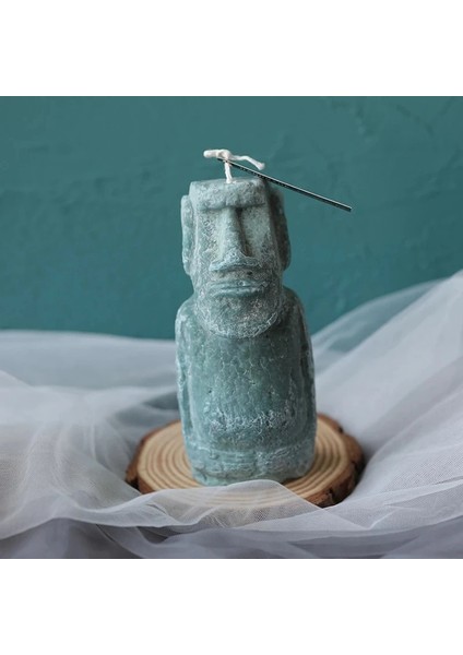 Paskalya Adası Taş Stili Paskalya Adası Taş Şekli Silikon Mum Kalıbı Yaratıcı Tasarım 3D Heykeli Aroma Basit Geometrik Sabun Yapımı Ev Dekorasyonu Kalıp (Yurt Dışından) fırsatları