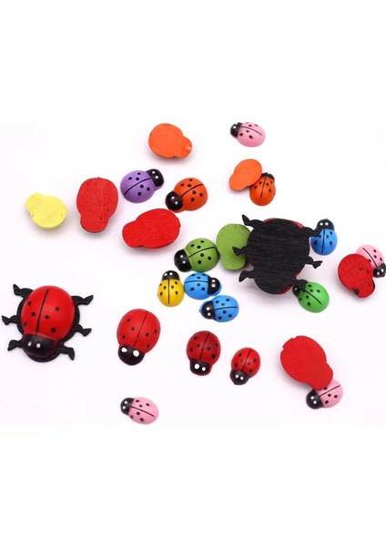 9X12MM 100PCS Stilini Karıştırın Karışık Ahşap Uğur Böceği Flatback Düğün Dekorasyon El Sanatları Sevimli Scrapbooking Kart Yapımı Dıy Craft Malzemeleri Için Adet (Yurt Dışından) fırsatları