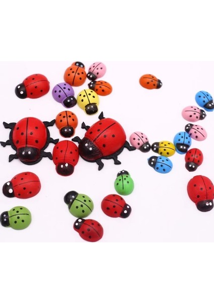 9X12MM 100PCS Stilini Karıştırın Karışık Ahşap Uğur Böceği Flatback Düğün Dekorasyon El Sanatları Sevimli Scrapbooking Kart Yapımı Dıy Craft Malzemeleri Için Adet (Yurt Dışından) indirimleri