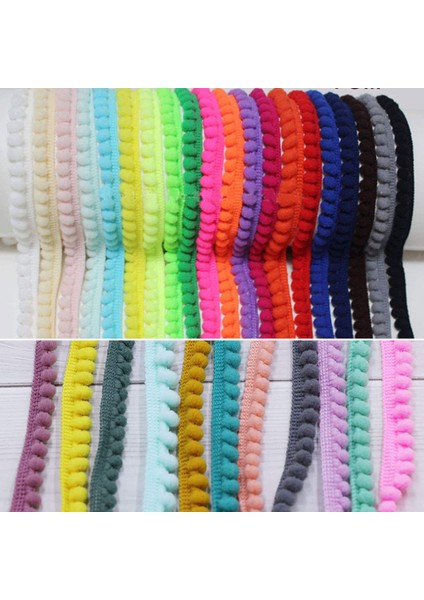 22 Gök Mavisi Stili 10 Yarda Yards Mını Pom Poms Trim Dantel Şerit Renk Pom Pom Topu Fringe Trim Püskül Dikiş Trim Ev Perde Giysileri Yastık Dekor Için (Yurt Dışından) fırsatları